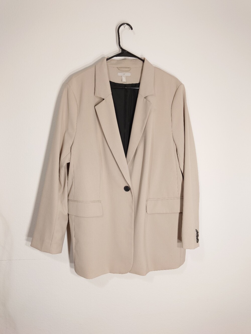 H&M Beige Single Button Blazer XL